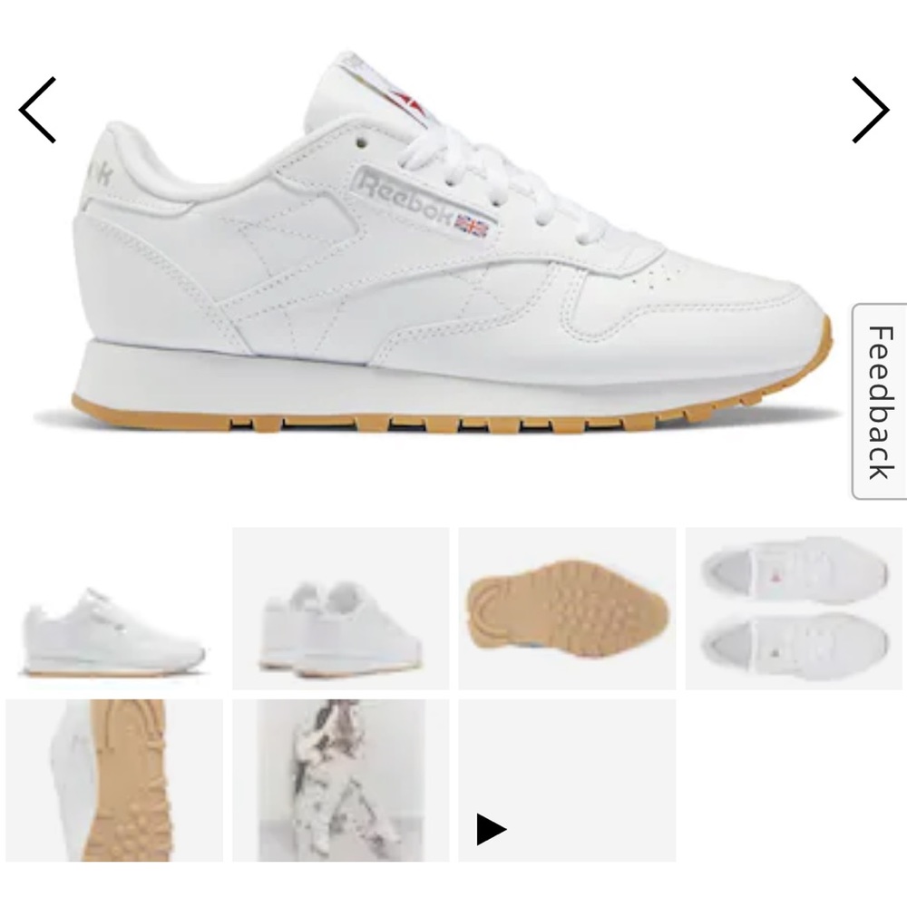 Reebock low top lace up